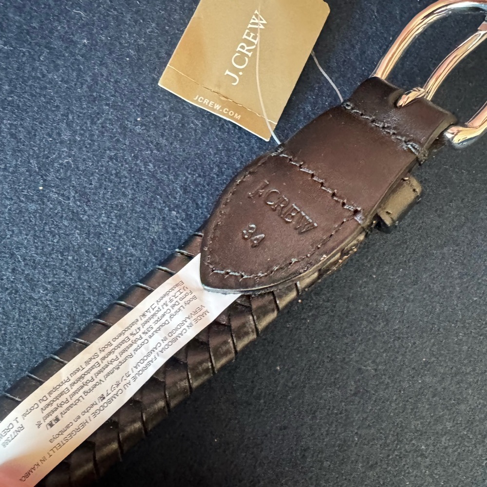 J. Crew Black Men's Leather Belt- I have other colors& sizes as well🖤🤎BRAND NEW